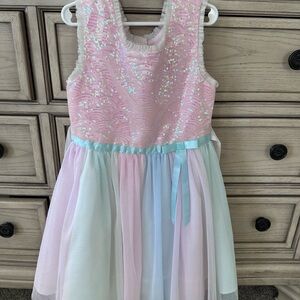 Jona Michelle Pink and Pastel Sequin Dress